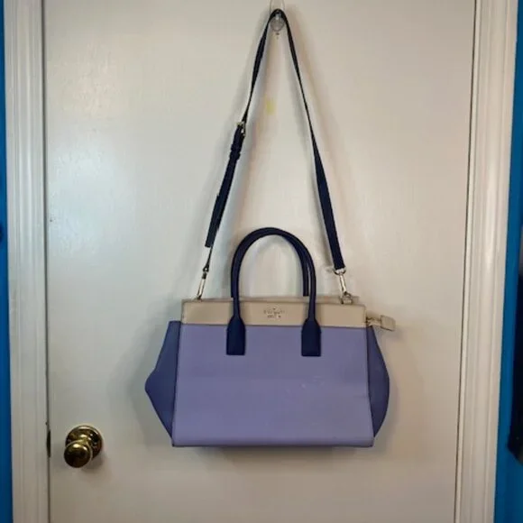 Kate Spade New York Purple blue tan bag - Picture 8 of 12